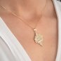 Harley Motorcycle unisex necklace pendant, 18K gold plate with chain