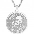 Memento Mori Skull Pendant Necklace Stainless Steel Jewelry Amor Fati Skeletor