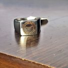 Texas The Longhorn bull Silver stainless steel souvenir size 9, Rare Souvenir