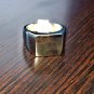 California Map and Bear Logo Silver stainless steel ring size 9, Rare Souvenir