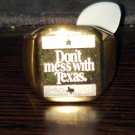 Souvenir Ring, Don't mess with Texas Gold Ring, Rare souvenir size 10