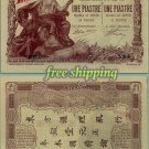 2 French Indochina 1 Piastre 1903-1921 Saigon reproduction Matte or Glossy paper