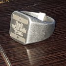 Souvenir Ring, Don't mess with Texas gray stainless steel souvenir size 11
