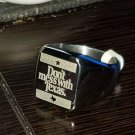Souvenir Ring, Don't mess with Texas Black stainless steel souvenir size 8
