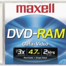 MAXELL 636070 DVD-RAM Recordable 4.7 GB DVD Disc