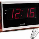 Ikasumoto Giant Face Led Alarm Clock with Remote Control