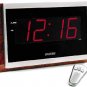 Ikasumoto Giant Face Led Alarm Clock with Remote Control