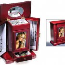 Secret Cherry Wood Jewelry Vault w/Velvet