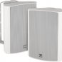 Dual White 5 1/4" 2-Way Indoor/Outdoor Satellite Speakers