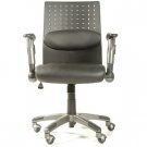 Leda Manager Leather Office Chair (Black)