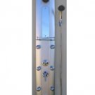Ikasumoto 59" Aluminum Shower Panel with 6 Jet Massage Showerheads