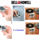 Two Bell & Howell Pocket Keychain Digital Cameras Combo