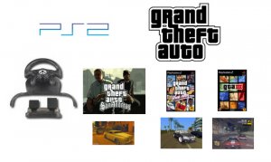 Grand Theft Auto Racing Bundle - 3 Action Packed GTA Games + GTA Steering Wheel
