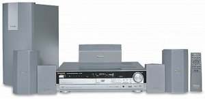 Panasonic SC-HT95 - 500 Watts Complete 7-Piece DVD Theater System with 5 Disc DVD/CD Changer