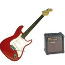 Bridgecraft Electric Guitar with Amplifier Package (Red)