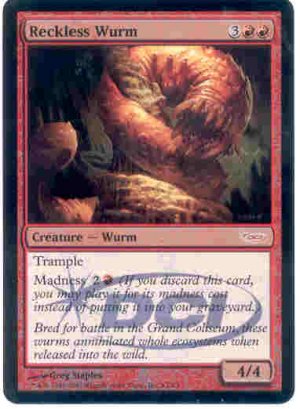 MTG Reckless Wurm Foil DCI Promo Card Magic