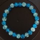 Ice Blue and Azure Blue Crackle Beads