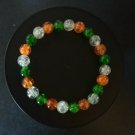 Green, White and Orange Crackle Beads IRELAND