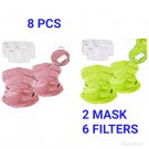 8 PCS Neck Gaiter / Face Cover with Replaceable Carbon Filter for Outdoor Use