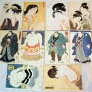 10 RARE  UNUSED JAPANESE POSTCARD, SUMO GEISHA LOT