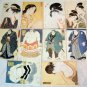 10 RARE  UNUSED JAPANESE POSTCARD, SUMO GEISHA LOT