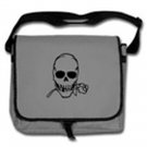 Men's black/grey skull Messenger Bag