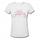 "promiscuity" Ladies V-neck T-shirt