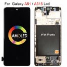 Original AMOLED Display For Galaxy A51 with frame A515F Mobile phone LCD Screen Replacement