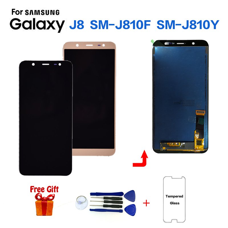For Samsung Galaxy J8 J810 SM-J810F LCD Display Screen Replacement lcd ...