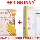 Set SKINNY Serum + Soap legs white skin soaps anti-cellulite With restoration.
