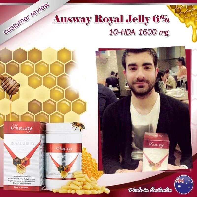 ausway royal jelly 1600 mg ของ ปลอม capsules