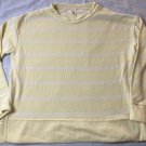 Southern Spirit Lightweight  Long Sleeve Striped Soft Yellow Sweater Top Women's S FLAWED