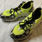 Steve Madden Cliff Platform Heel Sneakers Neon Green Yellow Leopard Women’s 7.5 M