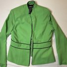 Positive Attitude Green Blazer Office Casual Work Suit Jacket No Button Women's 12