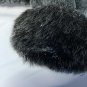 Willie Smith Acrylic Wool Blend Gray Faux Fur Full Zip Soft Fleece long Sleeve Jacket Coat Women's L
