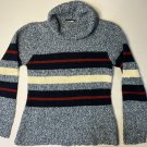 ILanco Turtleneck Pullover Blue Red Black Striped Long Sleeve Sweater Top Shirt ILanco Turtleneck Pullover Blue Red Black Striped Long Sleeve Sweater Top Shirt