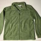 Columbia Collared Green Fleece Long Sleeve Sweater Lined Jacket Youth L 14 16