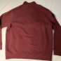 Lands End Burgundy Zip Long Sleeve Collared Sweater Men's XL