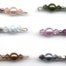 Glass Pearl & Crystal Bracelet  - Custom Colors