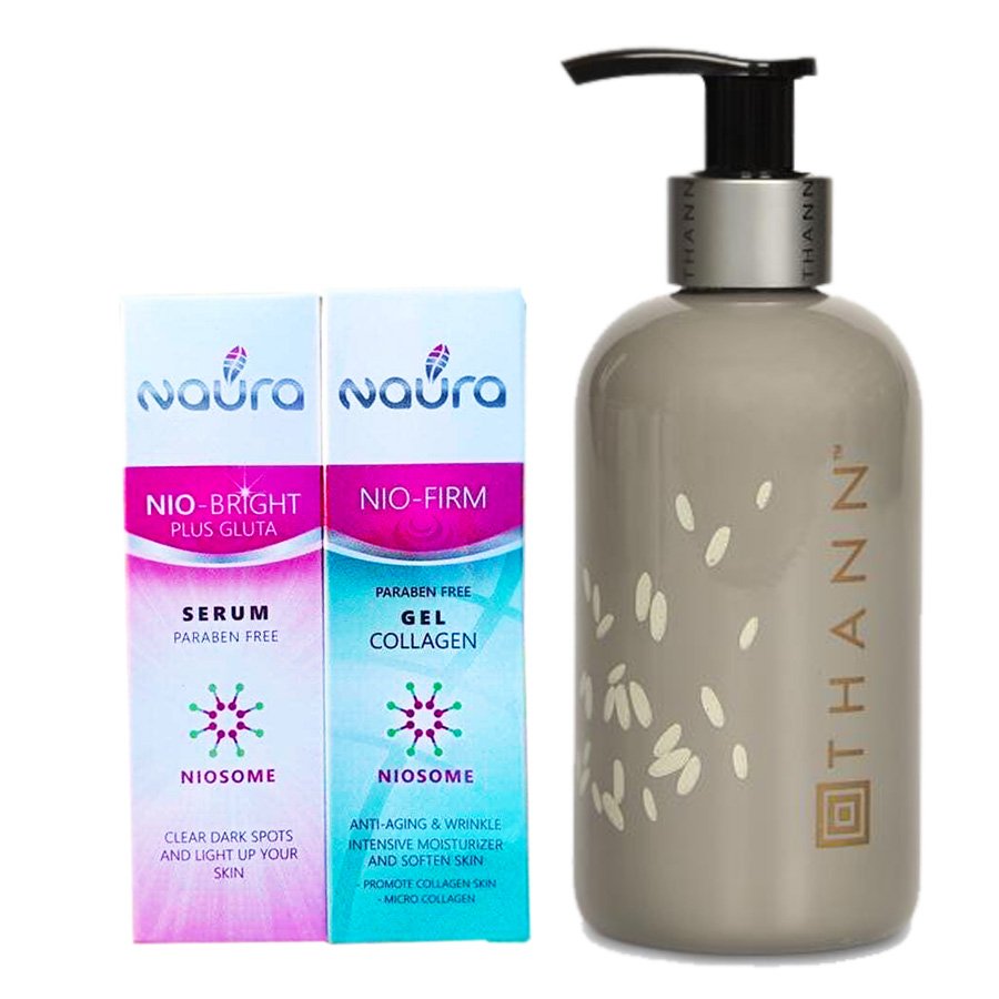 Jasmine NIO Oil, REJUVENATION Coconut NAURA and FIRM Blossom GLUTA Cream BRIGHT Oil, DARK Organic