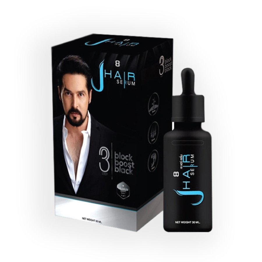 J-Hair Serum Grow Hair Regrowth Regrow Anti Hair Loss Hair Fall Eyebrows Beard Mustache 30ml.