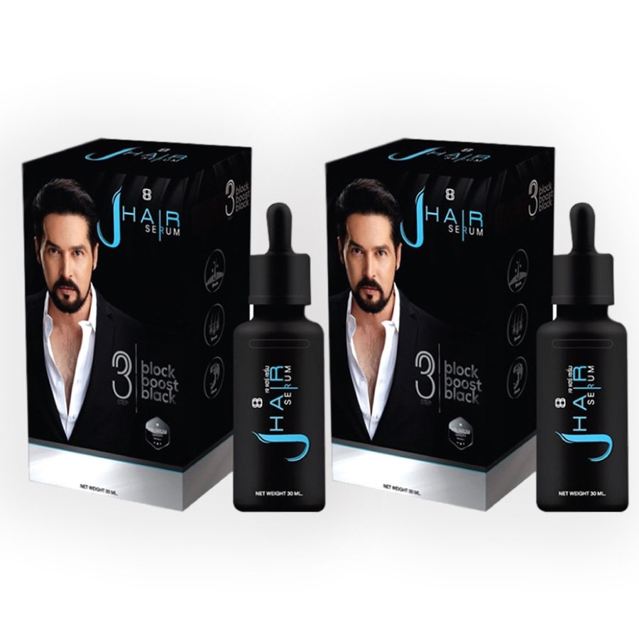 Anti Beard Serum Regrowth 30ml. Eyebrows J-Hair Regrow Mustache Grow Fall Loss Hair (Pack of 2)