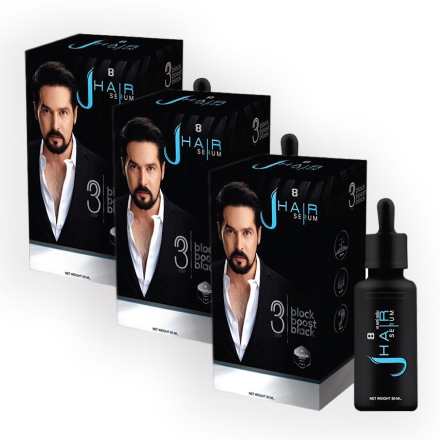 Hair Regrow Serum Loss Anti J-Hair Mustache Beard Grow Eyebrows Fall 30ml. Regrowth (Pack of 3)