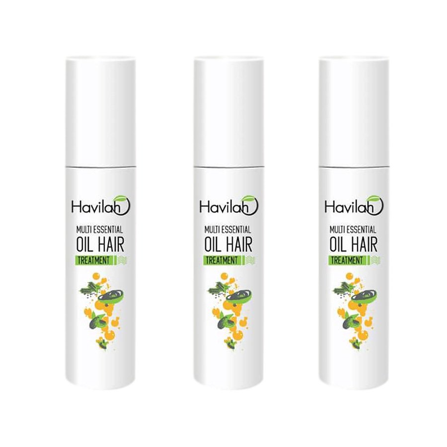 Havilah Multi Essential Oil Shiny Hair Scalp Treatment Hair Black Hair 100ml Restore (Pack of 3)