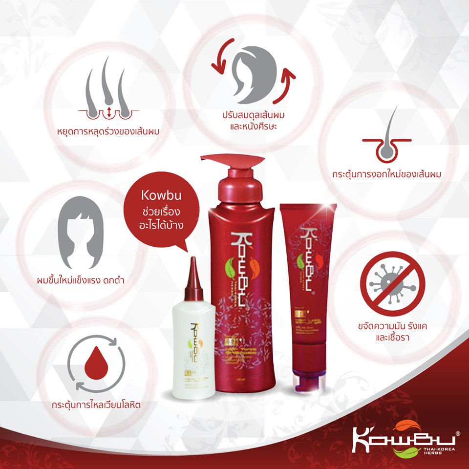 Kowbu Shampoo 240ml Regrow Serum Loss Hair 60ml Hair Regrowth Anti Hair
