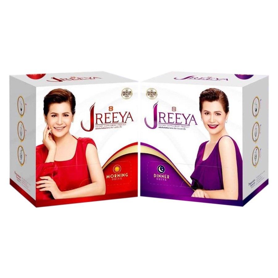 JReeya Set Dietary Supplement For Beauty Skin Anti Aging Strong Health Morning & Dinner Drink
