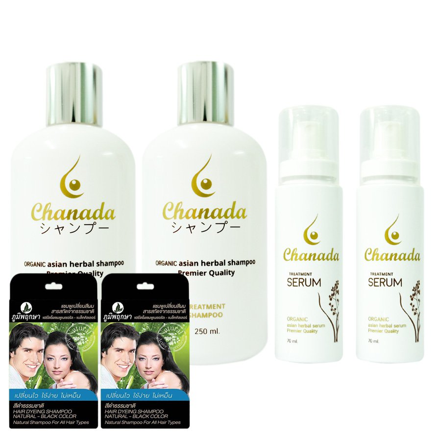 HERBAL HAIR LOSS REGROW SERUM SHAMPOO CHANADA ORGANIC REGROWTH BREAST FEEDING WOMEN (PACK OF 2)