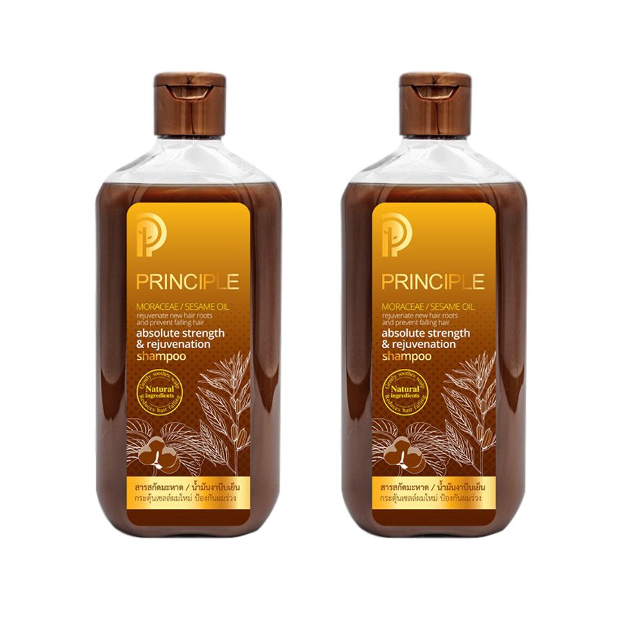 NATURAL ABSOLUTE STRENGTH & REJUVENATION MAHAD 300ML. HERBAL SHAMPOO NEW HAIR PRINCIPLE (PACK OF 2)