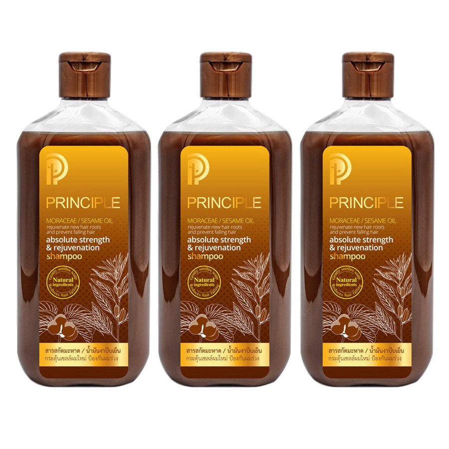 NEW HAIR HERBAL SHAMPOO ABSOLUTE STRENGTH & REJUVENATION NATURAL PRINCIPLE 300ML. MAHAD (PACK OF 3)