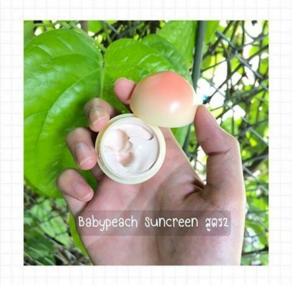 2 Face gloss Baby Peach Sunscreen SPF50 Natural smooth Face gloss
